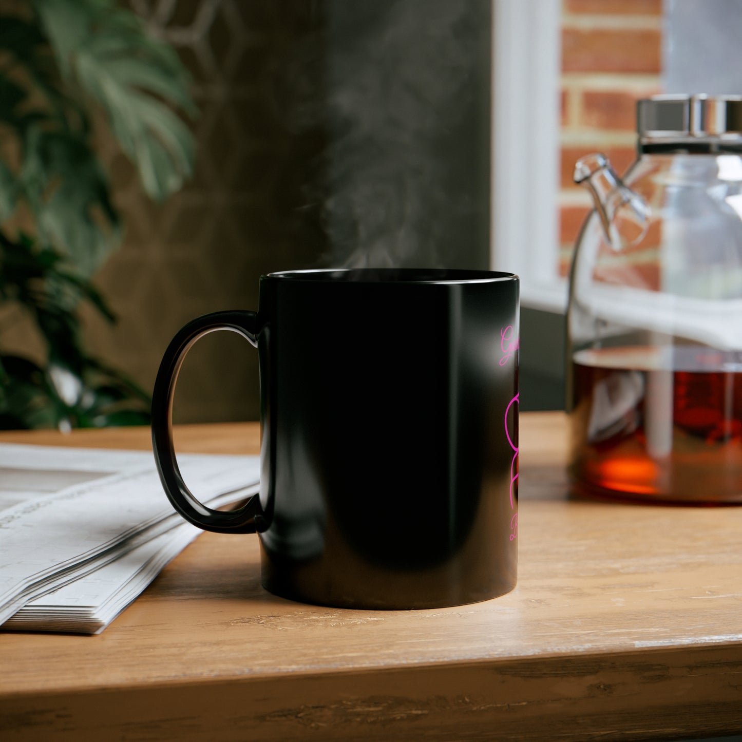 Good Morning Boss Lady Black Mug 11oz