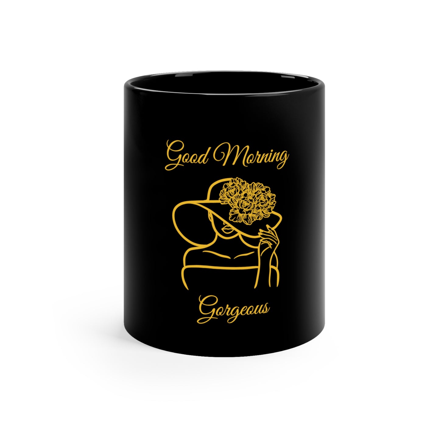 Good Morning Gorgeous Black Mug 11oz