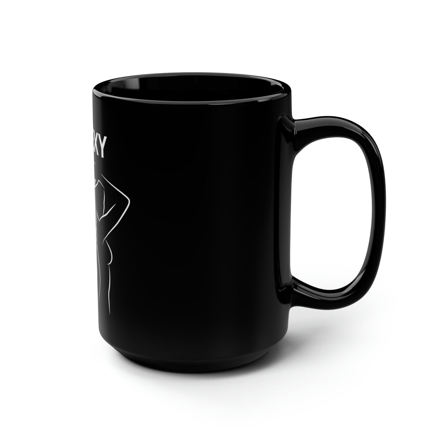 BE SEXY Black Mug, 15oz