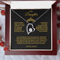 To My Daughter Forever Love Necklace
