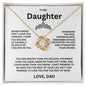 To My Daughter Love Knot Necklace
