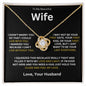 To My Beautiful Wife Love Knot Necklace
