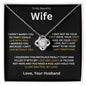 To My Beautiful Wife Love Knot Necklace