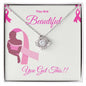 Love Knot Necklace (Breast Cancer Awareness)