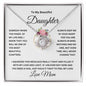 To My Beautiful Daughter Love Knot Necklace