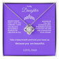 To My Beautiful Daughter Love Knot Necklace