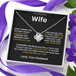 To My Beautiful Wife Love Knot Necklace
