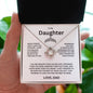 To My Daughter Love Knot Necklace