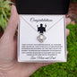 Congratulations! Happy Graduation Beautiful Love Knot Necklace