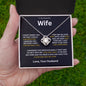 To My Beautiful Wife Love Knot Necklace