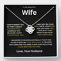 To My Beautiful Wife Love Knot Necklace