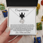 Congratulations! Happy Graduation Beautiful Love Knot Necklace