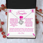To My Beautiful Daughter Love Knot Necklace (Barbie Enhancements)