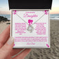 To My Beautiful Daughter Love Knot Necklace (Barbie Enhancements)
