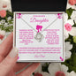 To My Beautiful Daughter Love Knot Necklace (Barbie Enhancements)