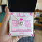 To My Beautiful Daughter Love Knot Necklace (Barbie Enhancements)