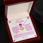 To My Beautiful Daughter Love Knot Necklace (Barbie Enhancements)