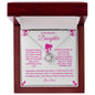 To My Beautiful Daughter Love Knot Necklace (Barbie Enhancements)