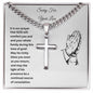 Sorry For Your Loss Cuban Chain with Artisan Cross Necklace