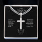 TO MY DAD Artisan Cross Necklace.