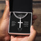 TO MY DAD Artisan Cross Necklace.
