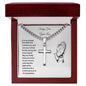 Sorry For Your Loss Cuban Chain with Artisan Cross Necklace