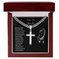 Sorry For Your Loss Cuban Chain with Artisan Cross Necklace.