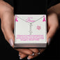 Personalized Vertical Name Necklace (Breast Cancer Awareness)