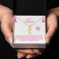 Personalized Vertical Name Necklace (Breast Cancer Awareness)