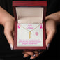 Personalized Vertical Name Necklace (Breast Cancer Awareness)