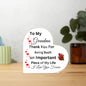 Heart Shaped Acrylic Plaque