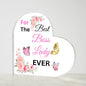 Heart Shaped Acrylic Plaque BOSS LADY!