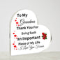 Heart Shaped Acrylic Plaque