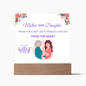 Mother and Daughter Acrylic Square Plaque