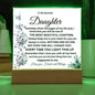 Square Acrylic Plaque To My Daughter