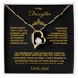To My Daughter Forever Love Necklace