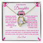 To My Beautiful Daughter Forever Love Necklace ( Barbie Enhancements )