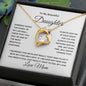 To My Beautiful Daughter Forever Love Necklace