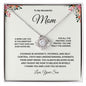 To My Wonderful Mom Beautiful Love Knot Necklace