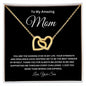 To My Amazing Mom Interlocking Hearts Necklace