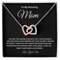 To My Amazing Mom Interlocking Hearts Necklace