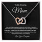 To My Amazing Mom Interlocking Hearts Necklace