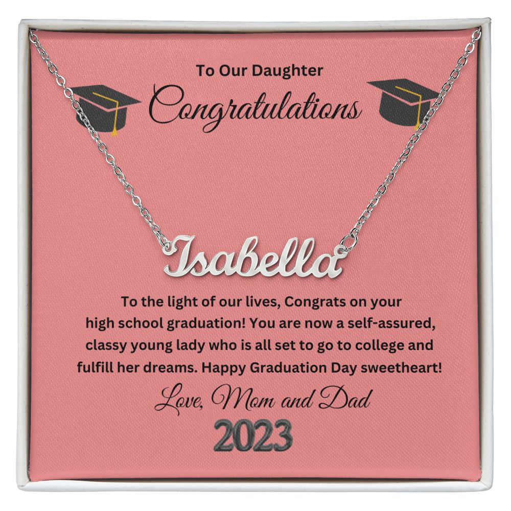 Custom Name Necklace Congratulations!