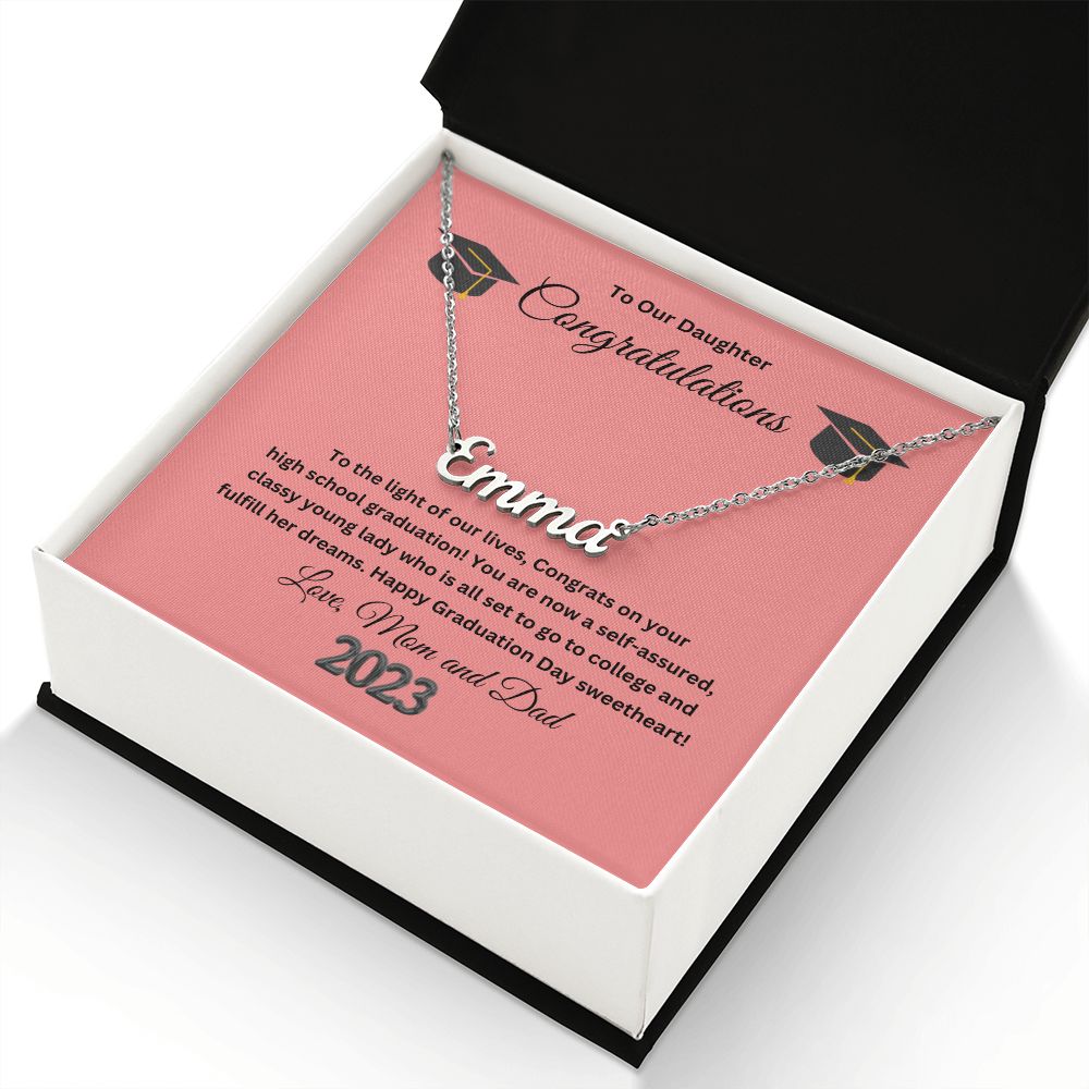 Custom Name Necklace Congratulations!