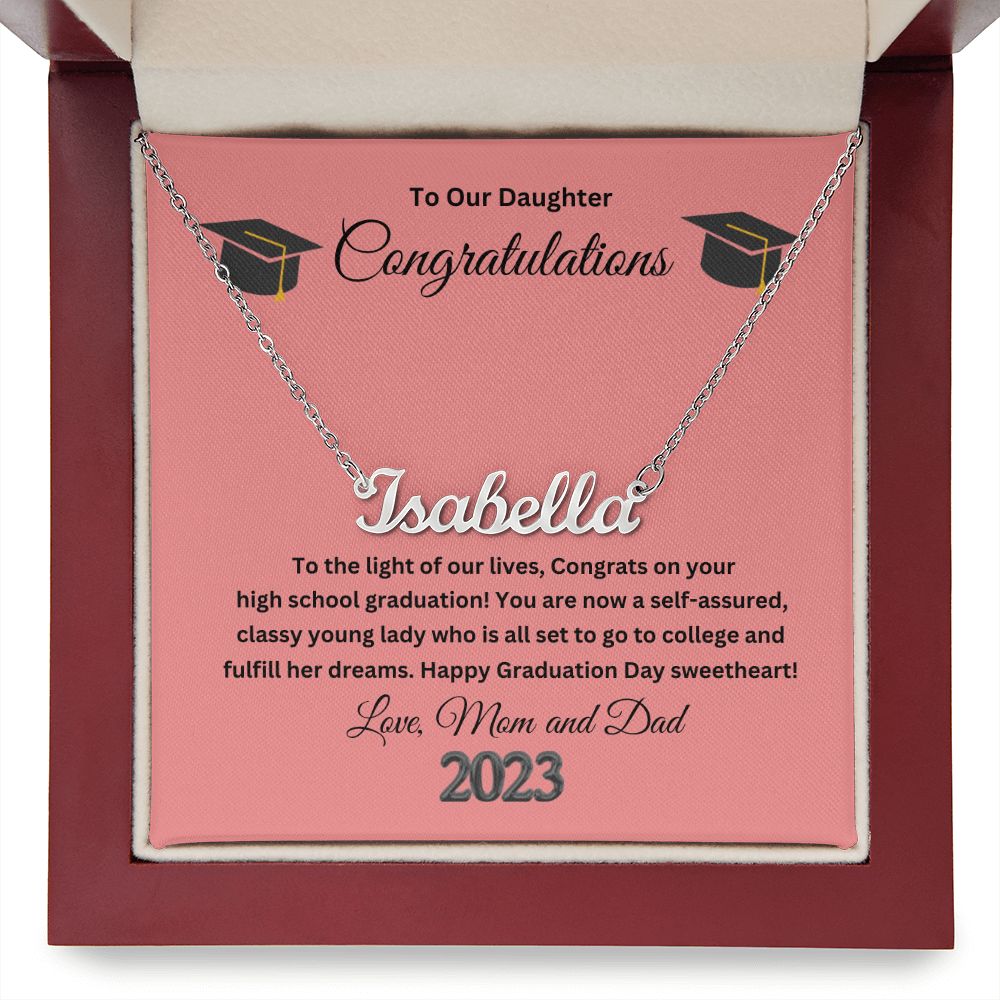 Custom Name Necklace Congratulations!