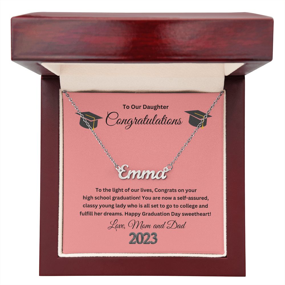 Custom Name Necklace Congratulations!