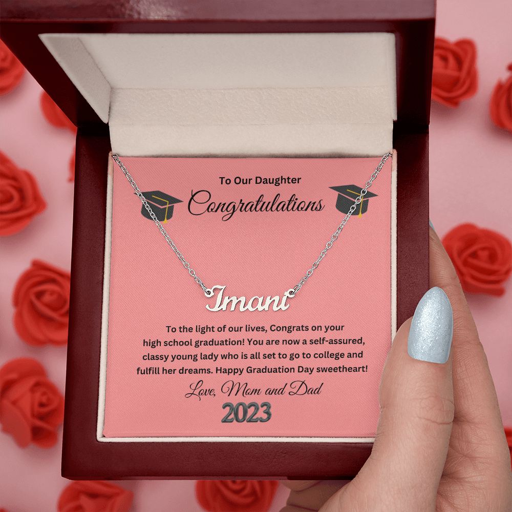Custom Name Necklace Congratulations!