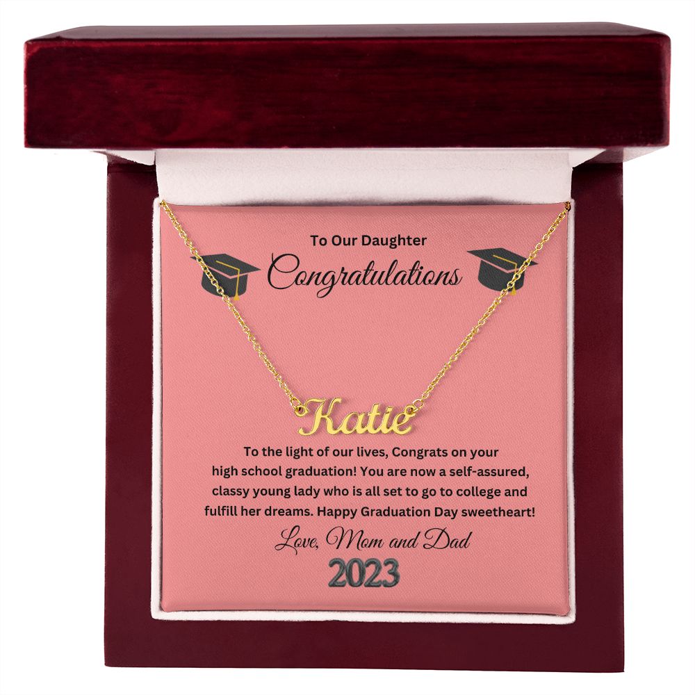 Custom Name Necklace Congratulations!