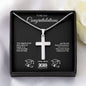 Stainless Cross Necklace Congratulations