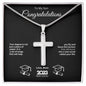 Stainless Cross Necklace Congratulations